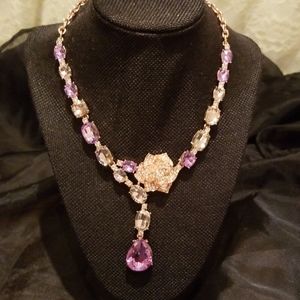 Gorgeous purple and rose gold necklace